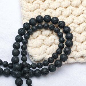 8mm Volcanic Rock Lava stone Round Beads DIY Jewelry Making